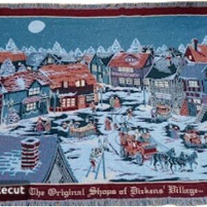 Dickens Village Tapestry blanket Christmas
